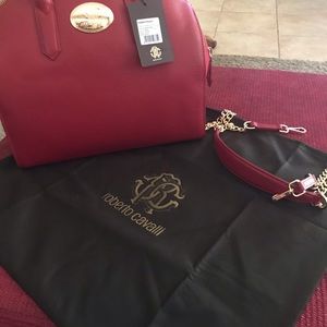 NNU Roberto Cavalli Red medium satchel/purse